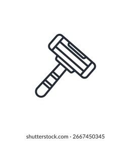 shaver icon. vector.Editable stroke.linear style sign for use web design,logo.Symbol illustration.
