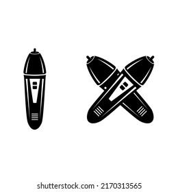 Shaver knife razor icon vector logo design