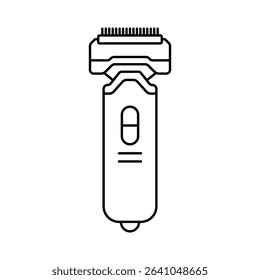 Shaver line icon design with editable stroke on a white background