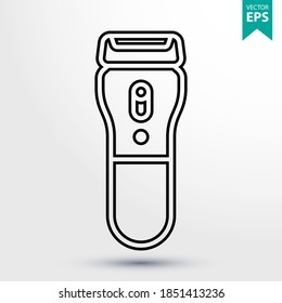 Shaver line icon. Linear style sign for mobile concept and web design. Outline vector icon. Kitchen appliances symbol, logo. Eps 10 vector illustration.