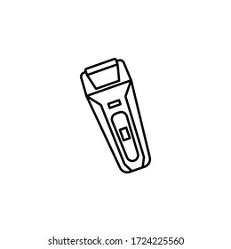 shaver line illustration icon on white background