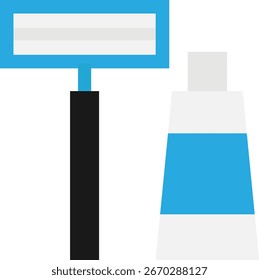 Icono de afeitado de afeitadora Ilustración plana de Vector