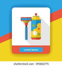 Shavers cut flat icon