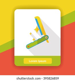 Shavers cut flat icon