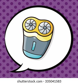 Shavers doodle, speech bubble