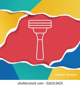 Shavers line icon