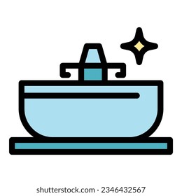 Shaving bathroom icon outline vector. Cosmetic foam. Cream shave color flat