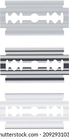 Shaving blades, illustration, vector on a white background.
