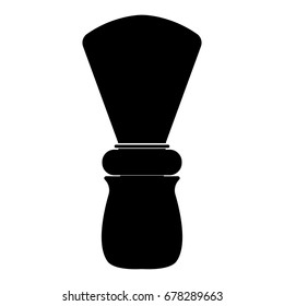 Shaving brush black icon .