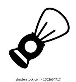 Shaving brush concept vector icon design, Personal grooming tool on white background, 
