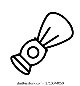 Shaving brush concept vector icon design, Personal grooming tool on white background,