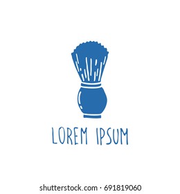 shaving brush doodle icon