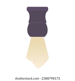Shaving Brush Flat Illustration. Clean Icon Design Element on Isolated White Background