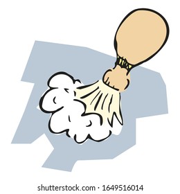 Enjuagado con espuma. ilustración vectorial aislada 