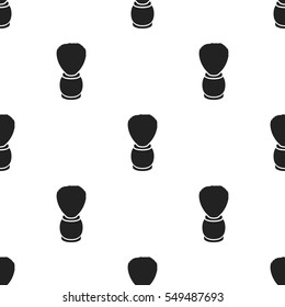 Shaving brush icon in black style isolated on white background. Hairdressery pattern stock vector illustration.