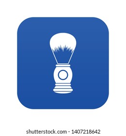 Shaving brush icon digital blue for any design isolated on white vector illustration