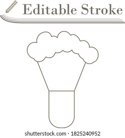 Icono de pincel de relleno. Diseño sencillo de Stroke modificable. Ilustración vectorial.