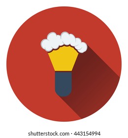 Shaving brush icon. Flat color design. Vector illustration.