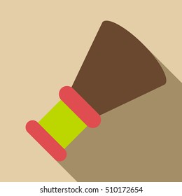 Shaving brush icon. Flat illustration of shaving brush vector icon for web