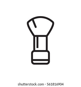shaving brush icon illustration isolated vector sign symbol
