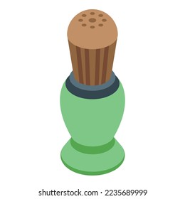 Shave bürste Symbol isometrische Vektorgrafik. Gesichtsschaum. Kosmetikgel