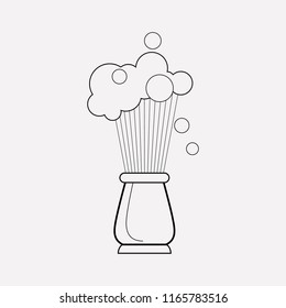 Shaving brush icon line element. Vector illustration of shaving brush icon line isolated on clean background for your web mobile app logo design.