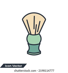 shaving brush icon logo vector illustration. shaving brush symbol template for graphic and web design collection