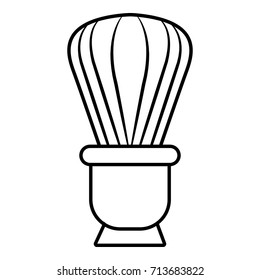 Shaving brush icon. Outline illustration of shaving brush vector icon for web design isolated on white background