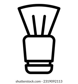 Vector de contorno de icono de pincel de relleno. Cuidado cosmético. Sombra de crema