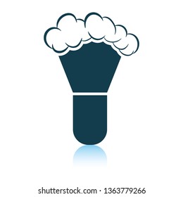 Shaving brush icon. Shadow reflection design. Vector illustration.