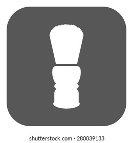 The shaving brush icon. Shaver symbol. Flat Vector illustration. Button