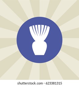 shaving brush icon. sign design. background