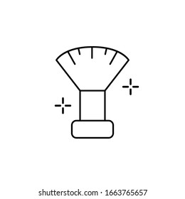 Bürstensymbol. Einfache Vektorillustration, Umrisselemente von Schönheitssalons für i und ux, Website oder mobile Applikationen
