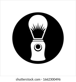 Shaving Brush Icon, Shaving Soap Foam Brush Vector Art Illustration