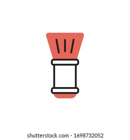 shaving brush icon vector illustration modern style design. isolated on white background