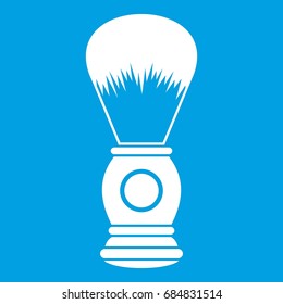 Shaving brush icon white