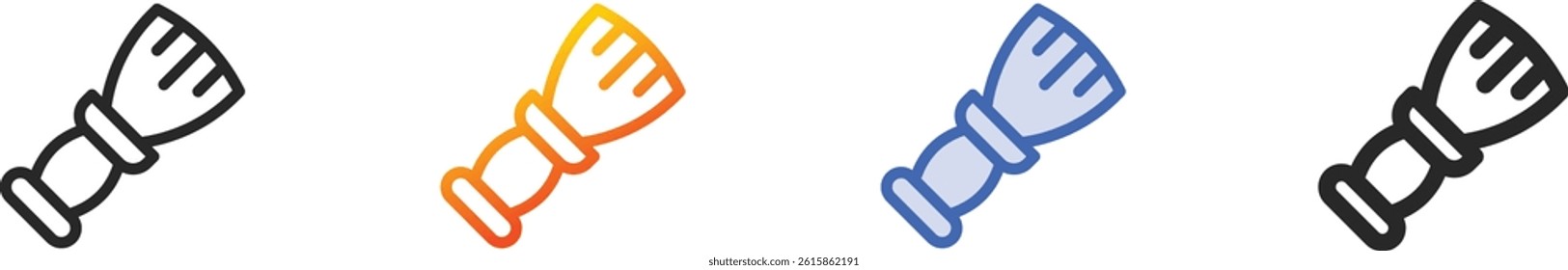shaving brush icon.Thin Linear, Gradient, Blue Stroke and bold Style Design Isolated On White Background
