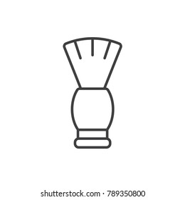 Shaving brush line icon.