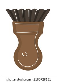 Shaving brush on white background. Isolated object.