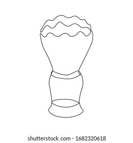 Bürsten Sie eine Linie auf weißem, isoliertem Hintergrund. Vektorillustration