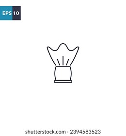Shaving brush outline icon Vector illustration