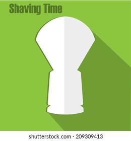 shaving brush paper vector illustration