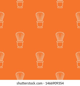 Shaving brush pattern vector orange for any web design best