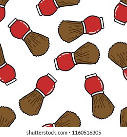 shaving brush seamless doodle pattern