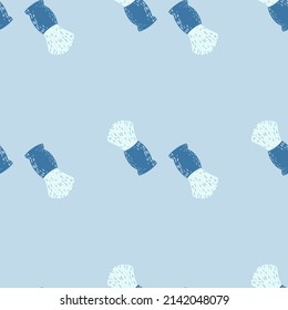 Patrón sin fisuras del cepillo. Barbería al estilo doodle. Textura dibujada a mano para tela, papel pintado, textil, papel impreso, papel envolvente. Ilustración vectorial.
