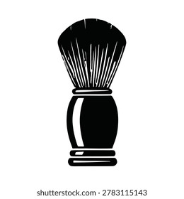 Shaving brush silhouette on a white background