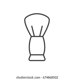Shaving brush thin line icon.