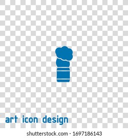 shaving brush vector icon on white background