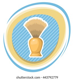 Shaving brush vector illustration in cartoon style
