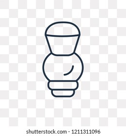 Shaving Brush vector outline icon isolated on transparent background, high quality linear Shaving Brush transparency concept can be used web and mobile
